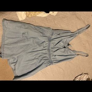 Light wash denim romper
